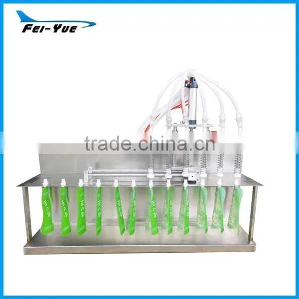 Stainless Steel Electric Liquid 6 Heads Nozzles Laundry Detergent Spout Bag Filling Machine photo-2