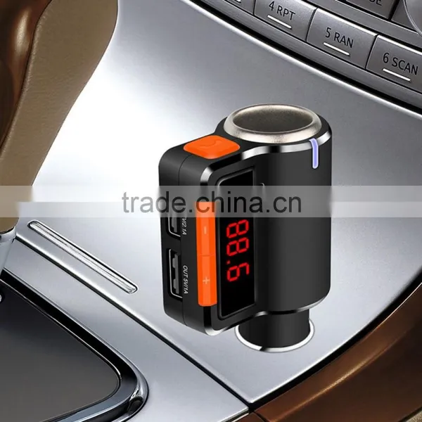 Newest Dual USB 5V 3.1A Bluetooth Handsfree Car MP3 Player FM Transmitter Kit With Cigarette Lighter photo-4