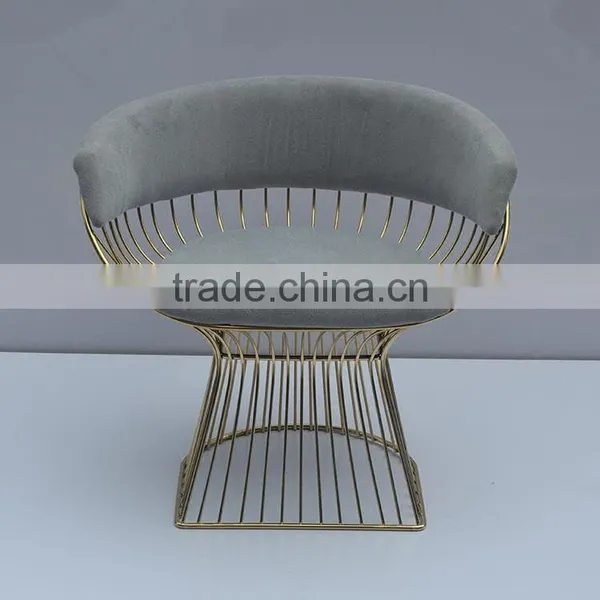 OEM Metal Chair Frames Hot Sale Beauty Dining Room Metal Wire Chair photo-3