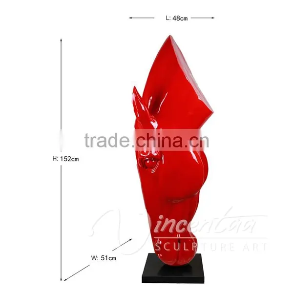 Art Deco Riproduzioni High Quality Resin Craft Polyresin Head Horse Statue photo-6