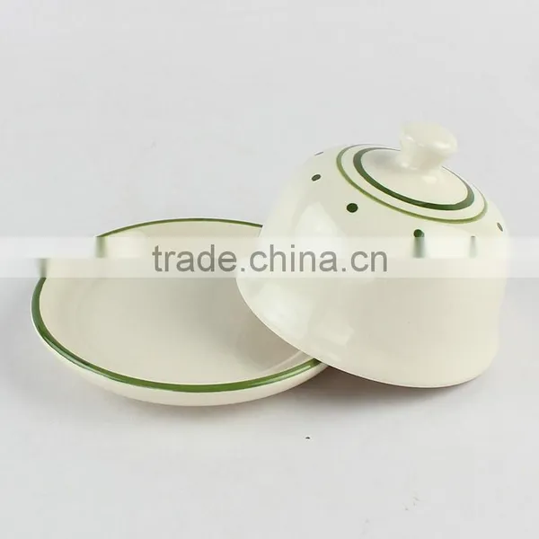 Ceramic Butter Holder With Hand-painted Design photo-2