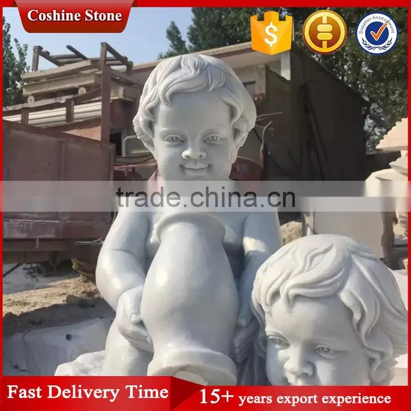 Home Used European Style Boy White Marble Water Fountain photo-2