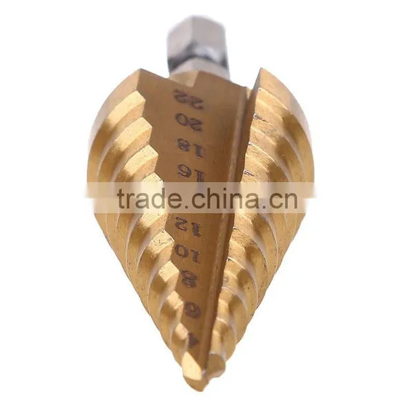Metal Drilling Round Shank Straight Flute Hss Step Drill Bit Set photo-3