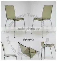 New Design Acrylic Dining Chairs Simple Style Plastic Coffee Chair photo-5
