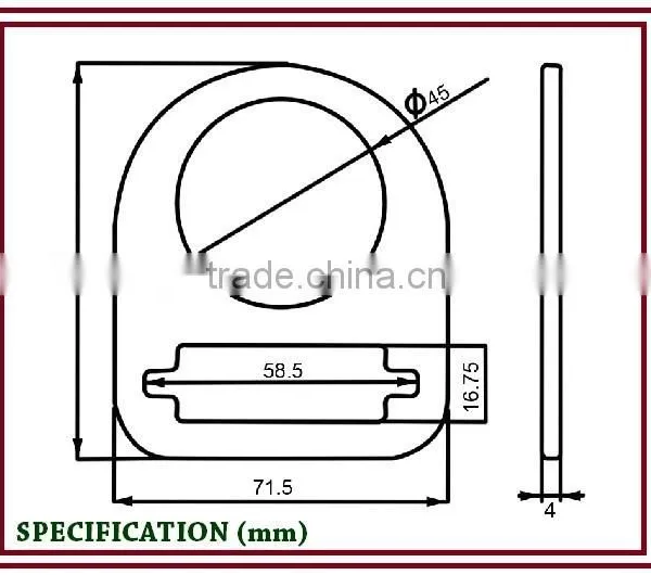 MS-01 Personal Protective Equipment Stamped Steel D-Ring photo-2