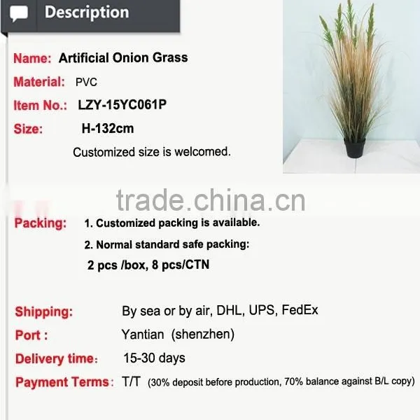 Wholesale Artificia With Flower Auturm Bamboo Onion Grass photo-2