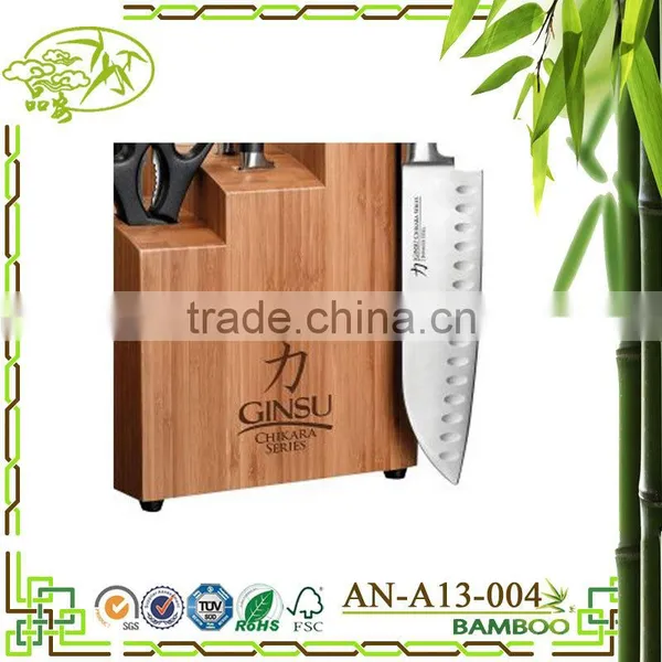 Aonong Eco-friendly Easy Kitchen Tools Bamboo Knife Storage Block For Sale photo-2