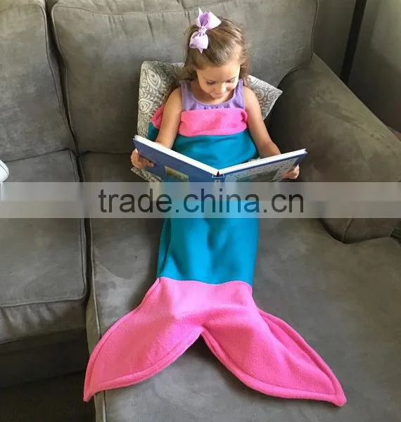 New Design Children's Super Soft Fleece Little Mermaid Tail Blanke Sleeping Bag HSD5765 photo-5