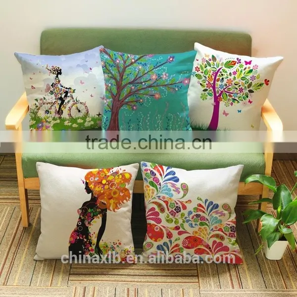 Owl Series Cotton Linen Square Decor Pillow Cushion Covers