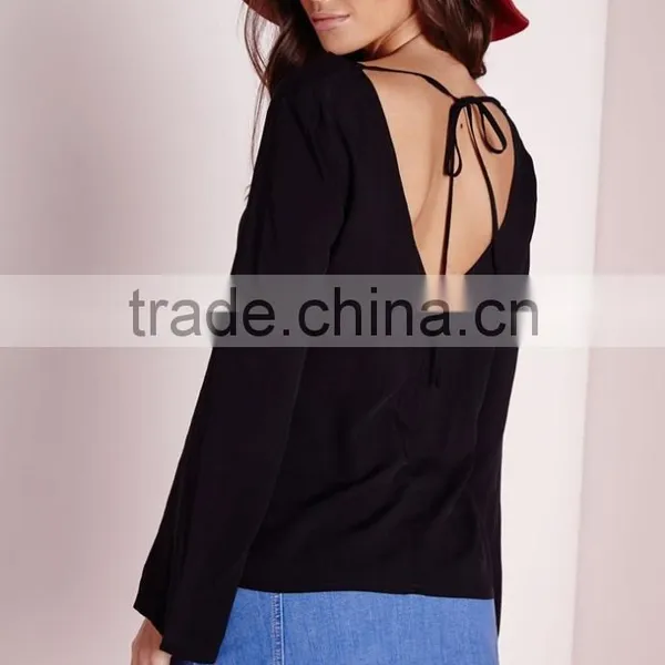 New Arrival Women Scallop Neck Blouse 2016 photo-4