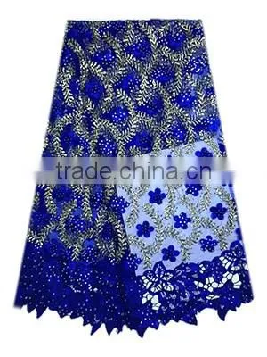 Fashiuonable African Women Wedding Dress Lace Sequined Tulle Lace With Stones FL1394 photo-2