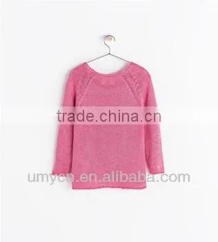 2014 Girl's Lovely Frills Knitted Pullover Sweater photo-2