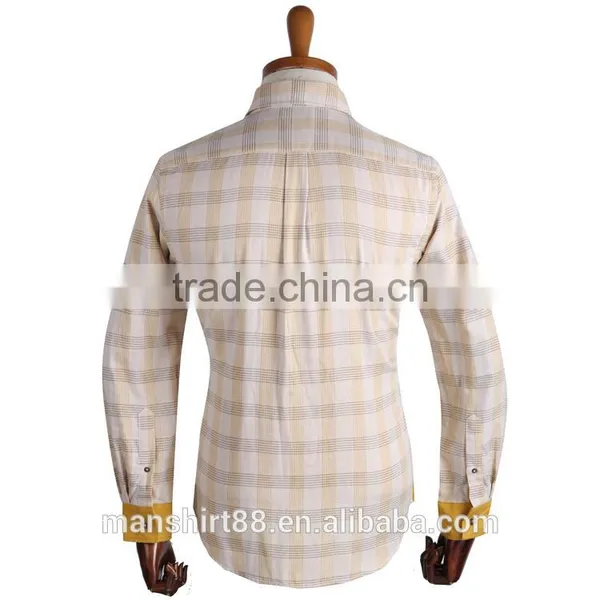 Latest Designer Checked and Solid Contrast Front New Men Shirt photo-2