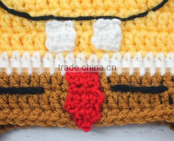 Knitted Crochet Square Spongebob Baby Hat photo-6