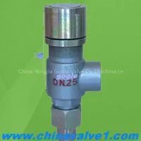Spring loaded low lift external thread safety valve