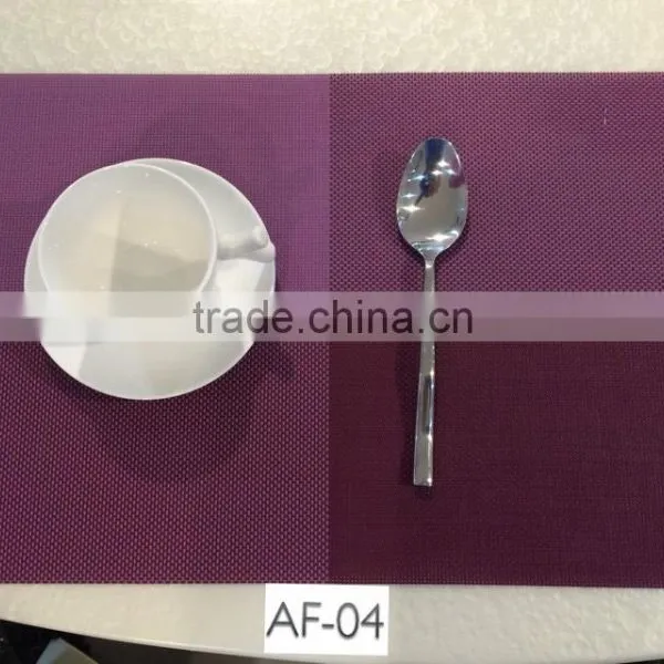 Non-slip PVC Heat Insulation Stain-resistant Woven Mesh Restaurant Placemats photo-2