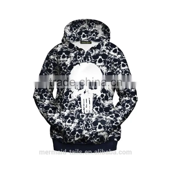 Women Autumn and Winter Long Sleeves Gothic Skull Printing T-shirt