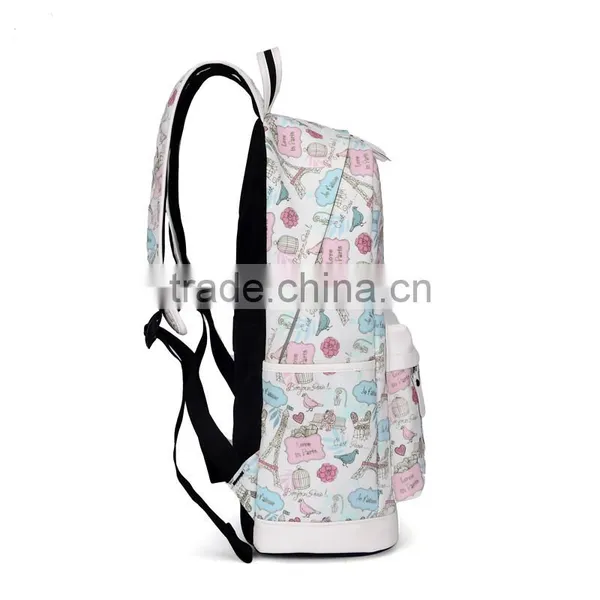 Fashion Print Children Shoulder Canvas Backpack Traveling Bag photo-3