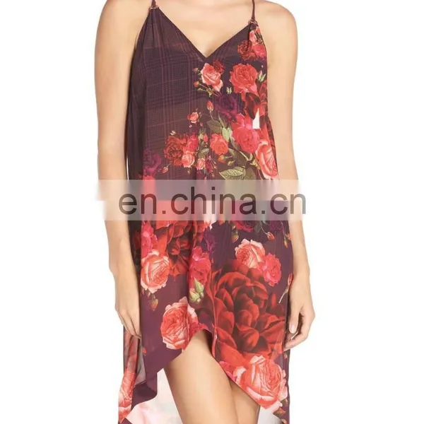 C53 Rose Floral Cover Up Beach Dress photo-2