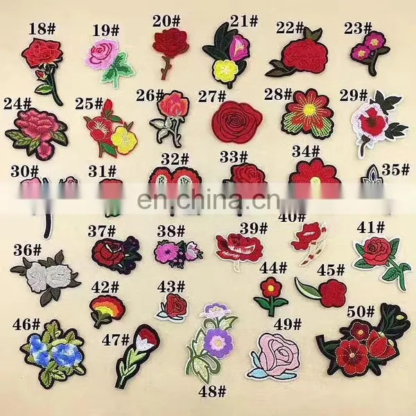 Embroidery Patches Stick on Applique for Shirt /shoes Iron on Embroidery Patch photo-4