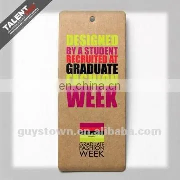 High Quality Spot UV Printed Kraft Paper Hang Tag for Garments photo-3