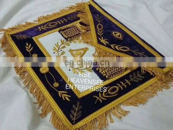 MASONIC REGALIA GRAND LODGE PAST MASTER APRON PURPLE photo-6