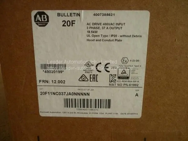 20F14NF020JN0NNNNN, 20F14NC140AA0NNNNN, 20AC8P7A3AYNANC0, Allen Bradley PowerFlex AC Drive Inverter Softstarter