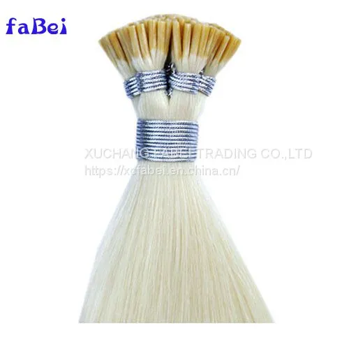 Full Cuticle Aligned Remy Human Hair Double Drawn Pre Bonded Keratin Nail u Tip Human Hair Extensions photo-2