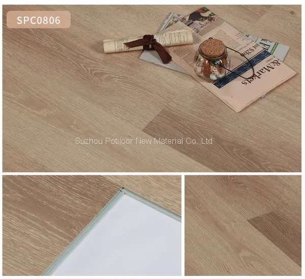 SPC Floor Vinyl Flooring Sheet Tiles Slotted Click Lock 5.0mm Thickness 0.7mm Wear Layer