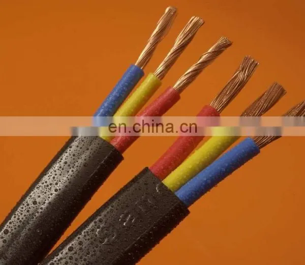 Water Resistant Flat PVC/RUBBER 3/4 Core Submersible Pump CABLE Price photo-2