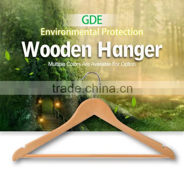 Good Quality Cloth Garment Top Shirt Wooden Clothes Hanger