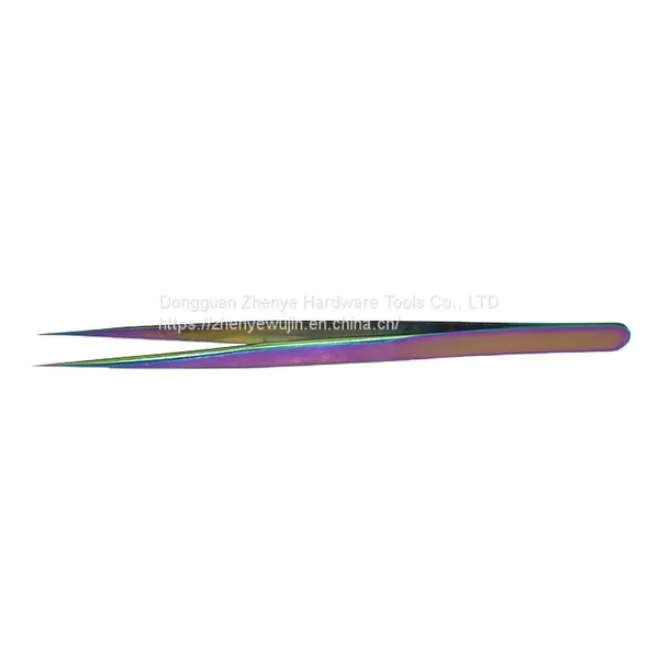 False Eyelash Tweezers Ciliary Artist Grafting Eyelash Clip Color Eyebrow Planting Clip Dolphin Golden Feather Clip Blossom Clip Tool No. 11 Tweezers photo-2
