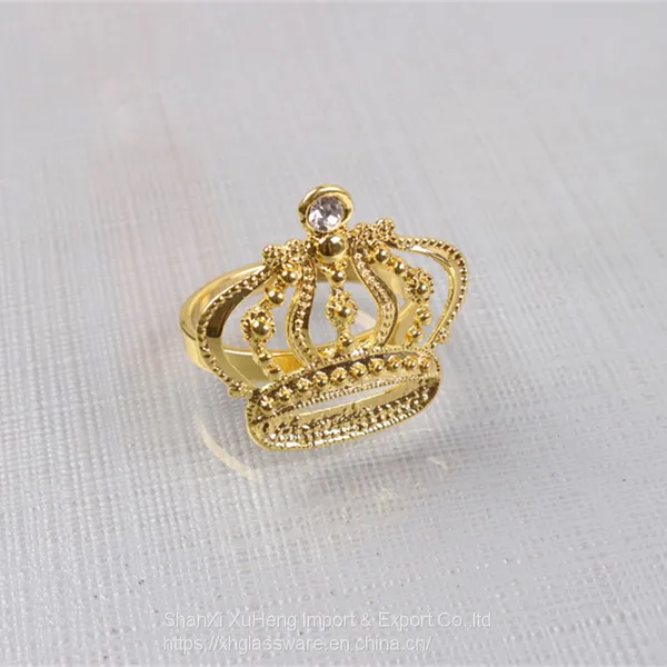 Factory Wholesale Gold Crown Napkin Ring For Wedding Table Decoration photo-4
