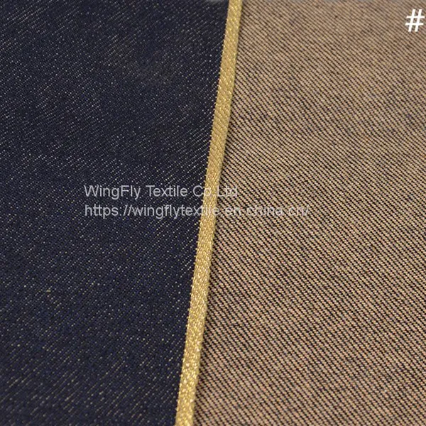 13.4oz 100% Cotton Extra Dark Blue Twill Colored Cotton Bottom Red Selvedge Denim photo-4