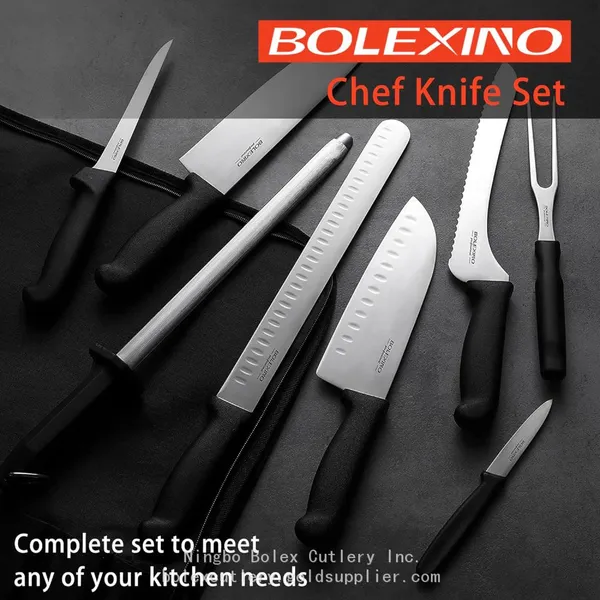 Chef Knives Sets Commercial Cook Kitchen Knife Kit Santoku Boning Paring Knife Color Coded HACCP NSF CHINA photo-2