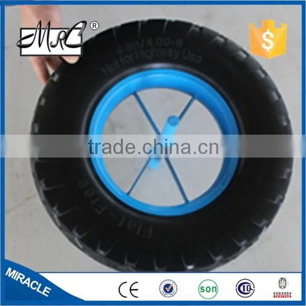 Heavy Duty Small Solid Flat Free PU Foam Wheelbarrow Wheel PU Wheel 4.80/4.00-8 photo-6