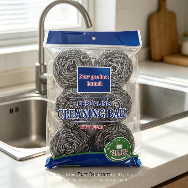 6Pcs Pack Customized Metal Steel Wool Ball Rust Removal Cleaning Scrubber From Factory photo-2