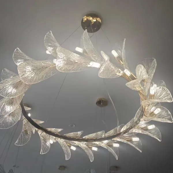 Artdecolite Floral Italian Murano Glass Sputnik Chandelier Vintage Modern photo-4