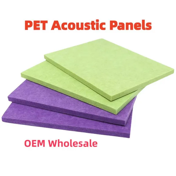 Olyester Fiber Acoustic Panel, Decorative Sound‑Absorbing Wall Panel for Home Theater, Office and Recording Studio for Noise Reduction