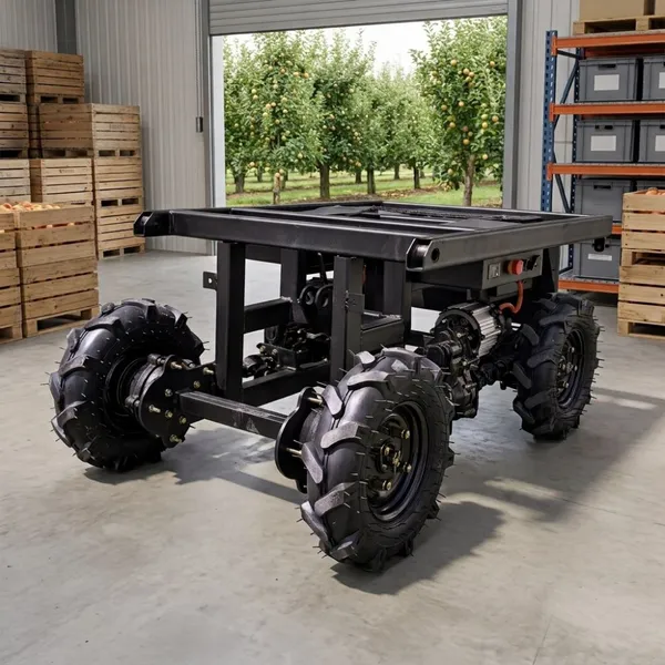 Electric Drive Remote Control Transporter Vehicle For Greenhouse Material Handling