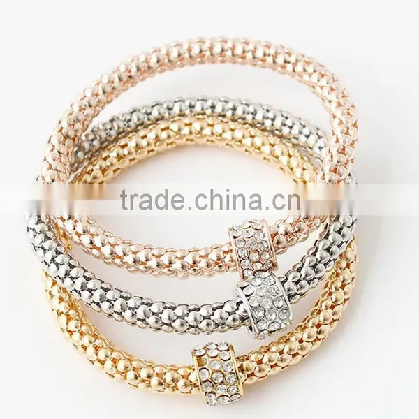 New European Style Exaggerated Gold /Silver Metal Bracelet Fine Jewelry Set photo-3