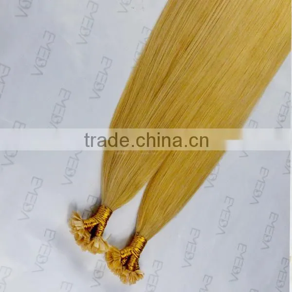 8-30" Blonde Remy Falt Tip Hair 8A Grade Hair Extension Mongolia Hair Type photo-4