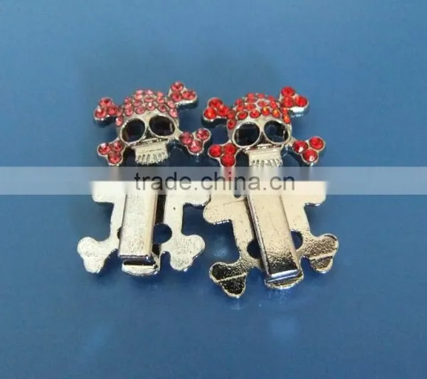 Compet Wholesale 10mm Rhinestone Slide Skulls for Bracelets & Pet Collars photo-2