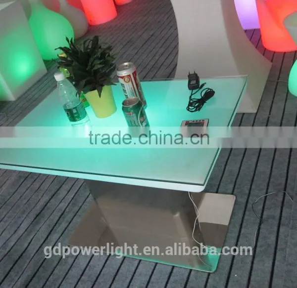 New PE Plastic Bar Table With LED Light and Remote Control YXF-8856 photo-4