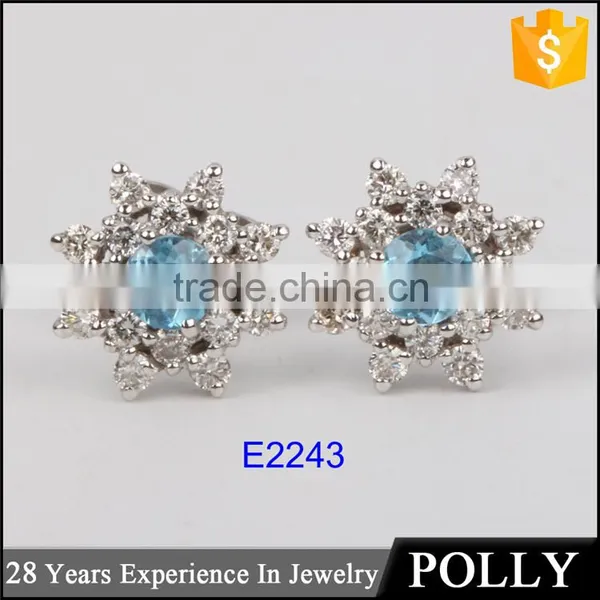 2015 Fashion Small 18k Gold Design Earring Models Jewelry Double Earring photo-3