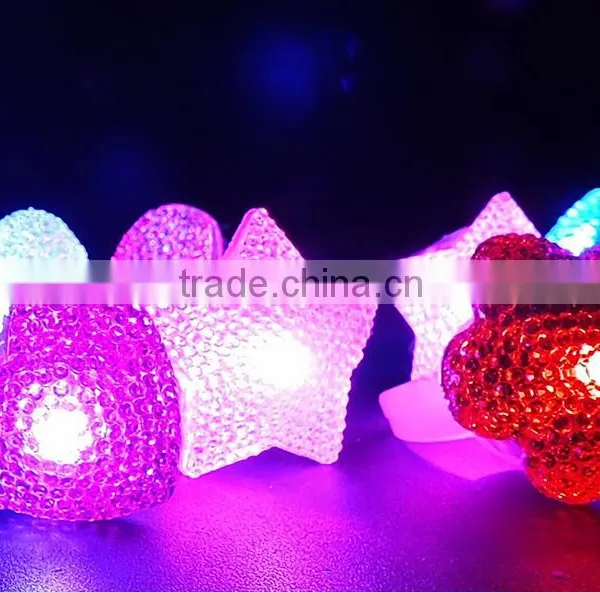 Colorful Glow Flashing LED Finger Ring Fun Luminous Finger Ring Star Shape Flowrer Shape Led Toy Party Decoration photo-3