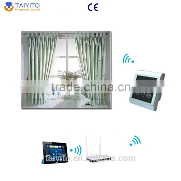 Electric wireless automatic curtain controller with RF curtain control switch