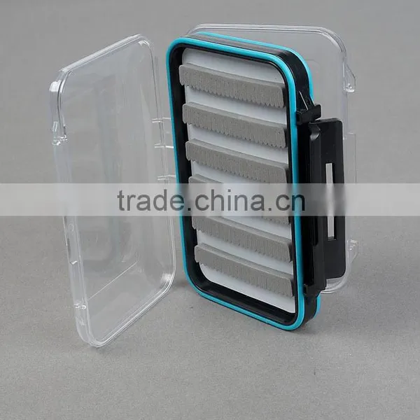 Fishing Tool Plastic Fishing Tackle Box With Slit Foam Fly Fishing Box