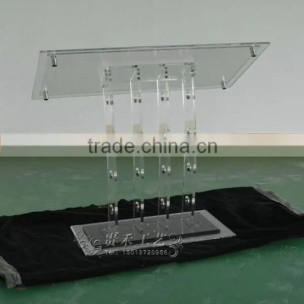 Digital Signage Stand, Adjustable Height Acrylic Display Stand photo-6