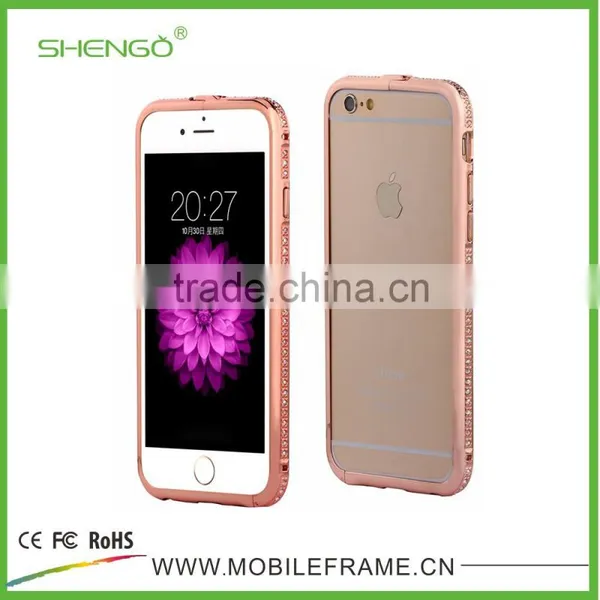 Diamond Metal Bumper Buckle Case for IPhone 6 Plus photo-4